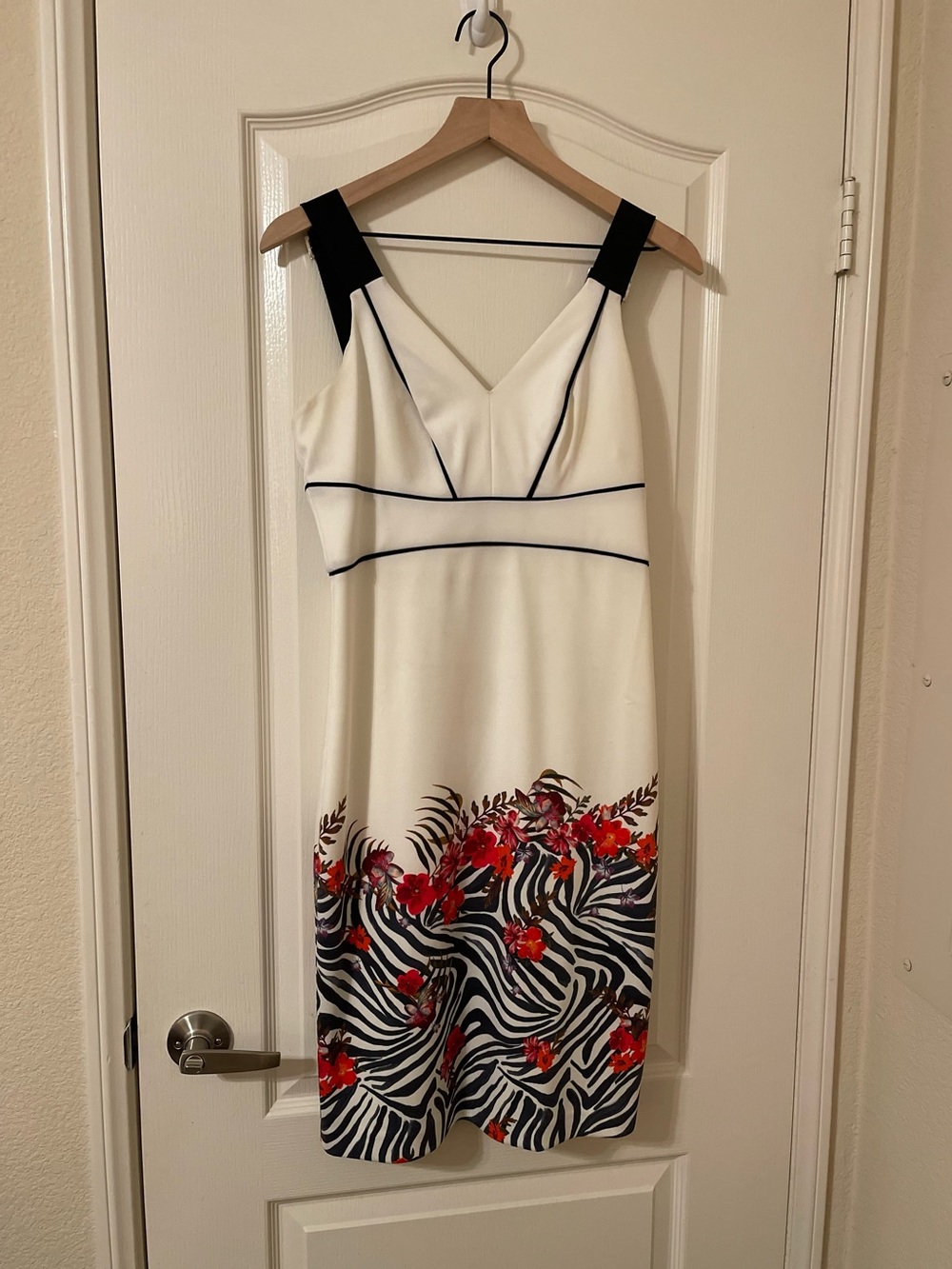 White printed midi dress